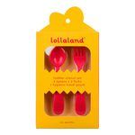 Lollaland 5-Piece Toddler Utensil Set with Hygenic Pouch in Red