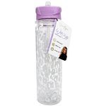 Jessica Simpson 16oz Purple Cheetah Print Water Bottle