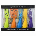 5 Piece Colorful Non Stick Cheese Butter Knife Spreaders Set