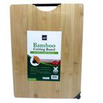 15.75" x 11.75" Bamboo Cutting Board with Built-In Knife Sharpener