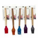 Assorted Silicone Basting Brush with Wooden Handle