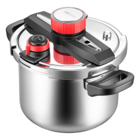 Pressure Cooker, 6.3Qt Pressure Cooker Stainless Steel, Pressures Canner with Steaming Rack, Tempered Glass Lid, Three Pressures Settings for Mea